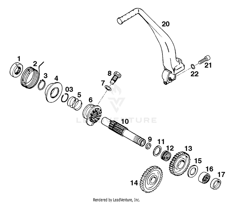 Kickstarter 620 R Engine - 1998 Schematic
