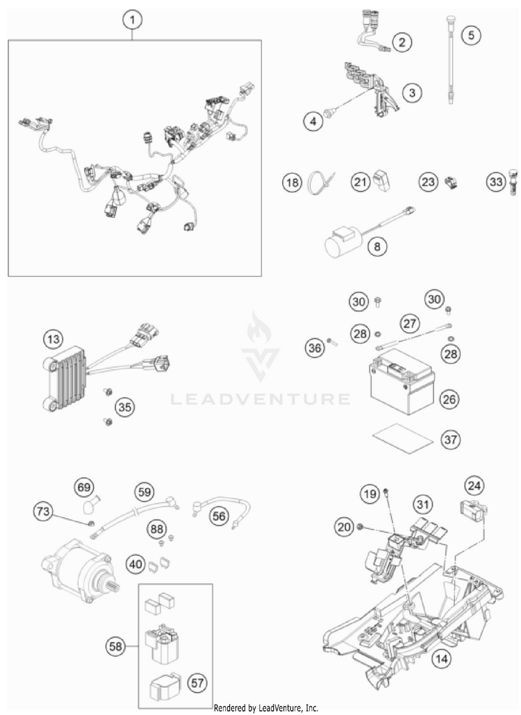 Wiring Harness 300 XC TPI US CHASSIS - 2022 Schematic