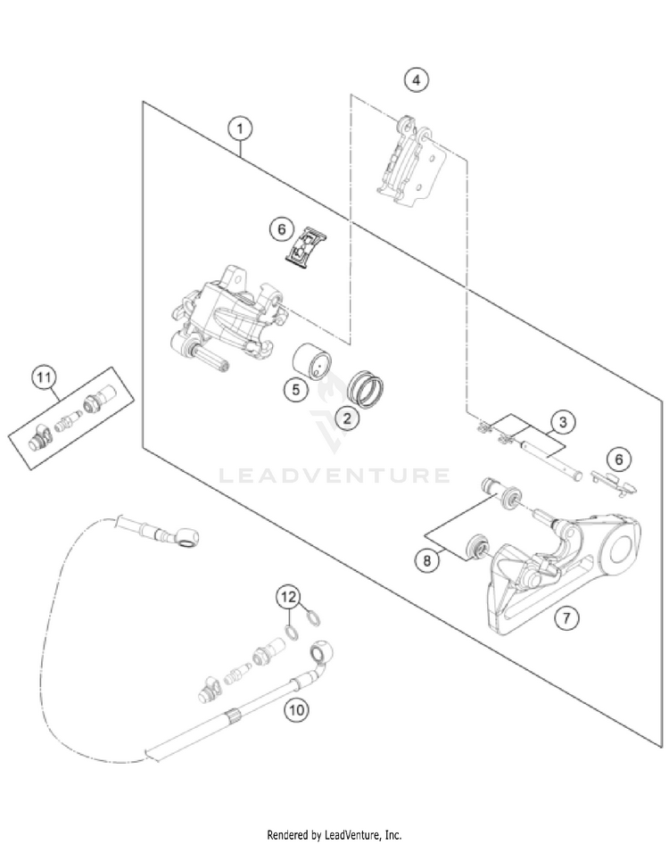 Rear Brake Caliper Schematic