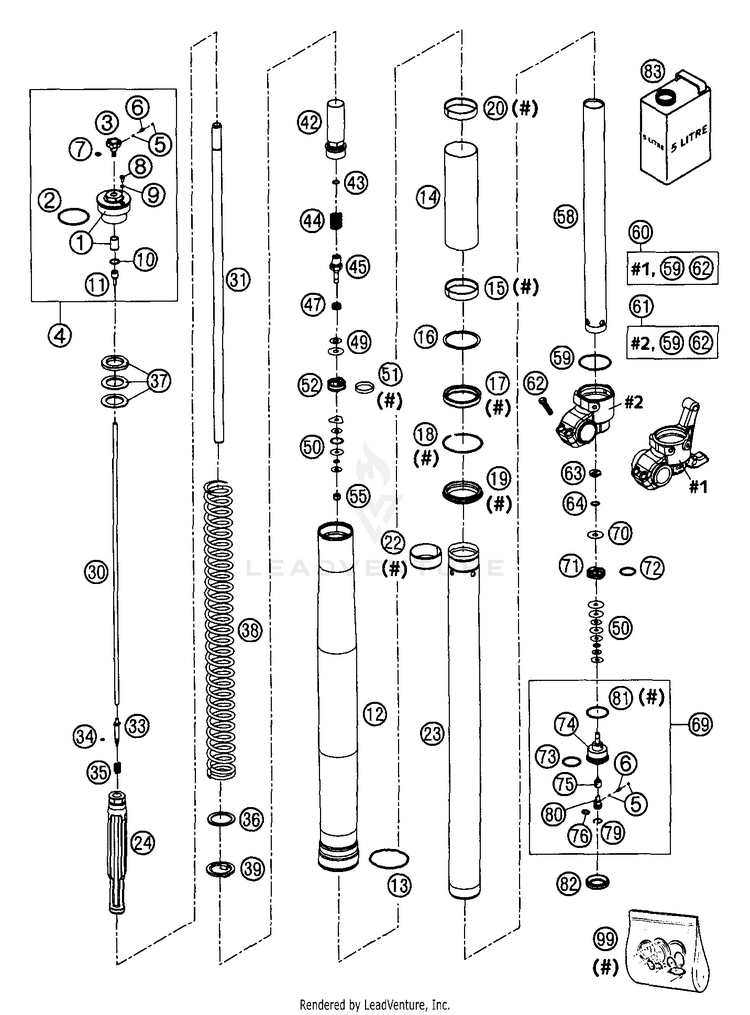 Fork Legs Wp Usd 48 200 EXC Chassis - 2004 Schematic