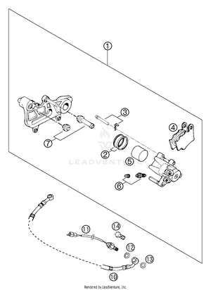 Brake Caliper Rear Schematic