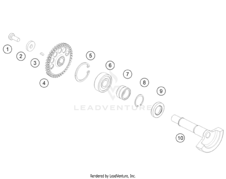 Balancer Shaft 250 XC ENGINE - 2025 Schematic