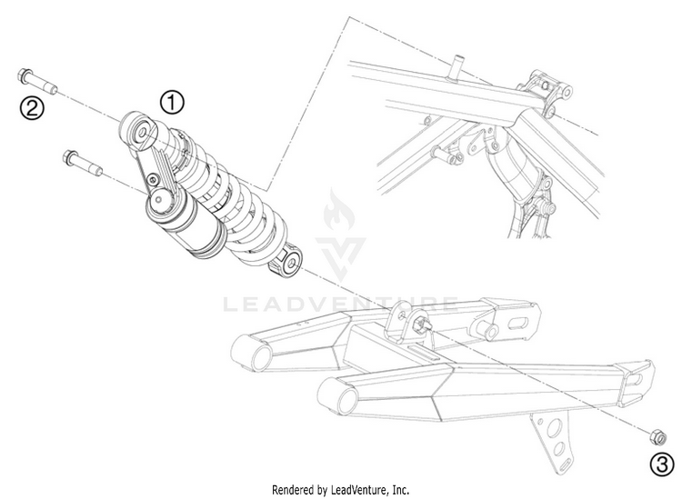 Shock Absorber 65 SX Chassis - 2011 Schematic