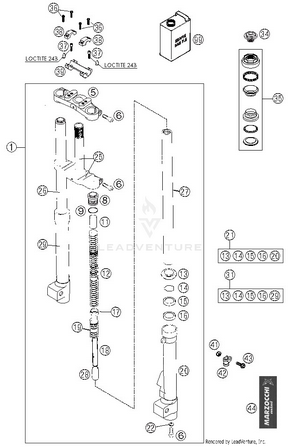 Front Fork Marzocchi Schematic