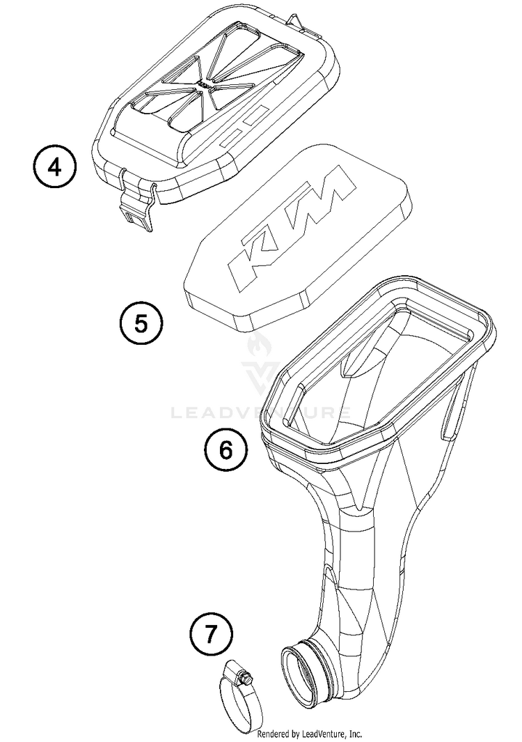 Air Filter 50 SX MINI CHASSIS - 2017 Schematic