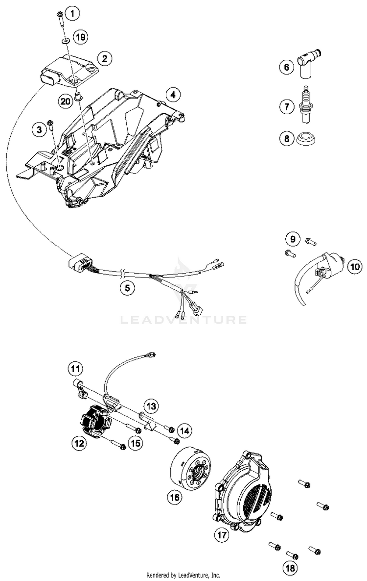Ignition System 150 SX Engine - 2016 Schematic
