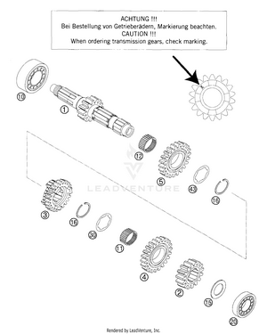 Transmission I - Main Shaft Schematic