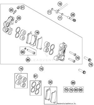 Front Brake Caliper Schematic