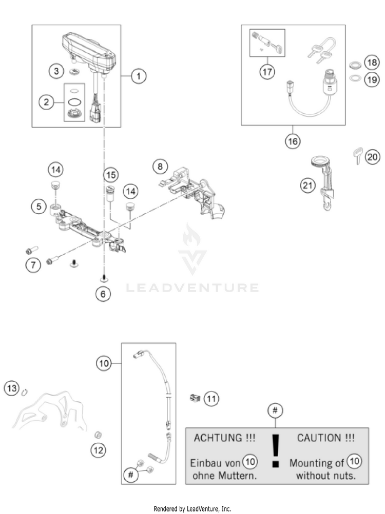 Instruments / Lock System 500 EXC-F CHASSIS - 2025 Schematic