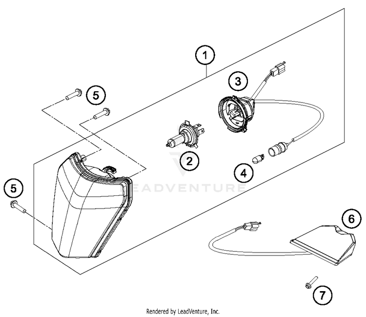 Lighting System 350 XCFW SIXDAYS Chassis - 2015 Schematic