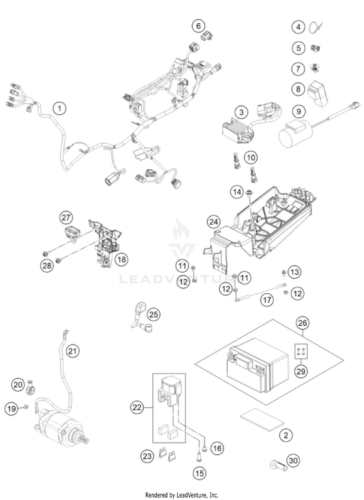 Wiring Harness 350 SX-F CHASSIS - 2025 Schematic