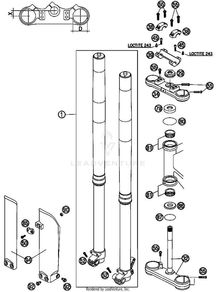 Front Fork Schematic