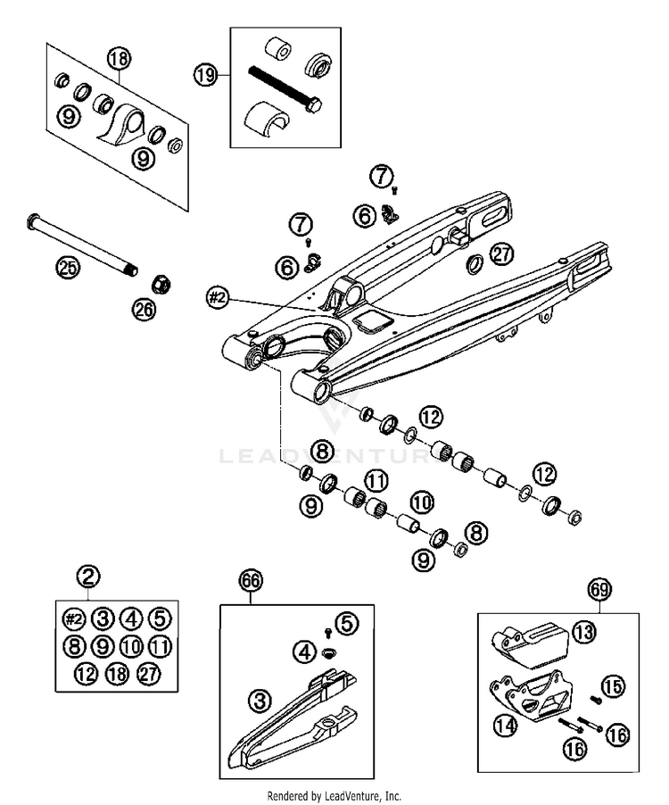 Swingarm 250 XC Chassis - 2007 Schematic