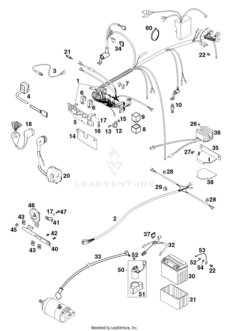 Wiring Harness 620 R Chassis - 1998 Schematic