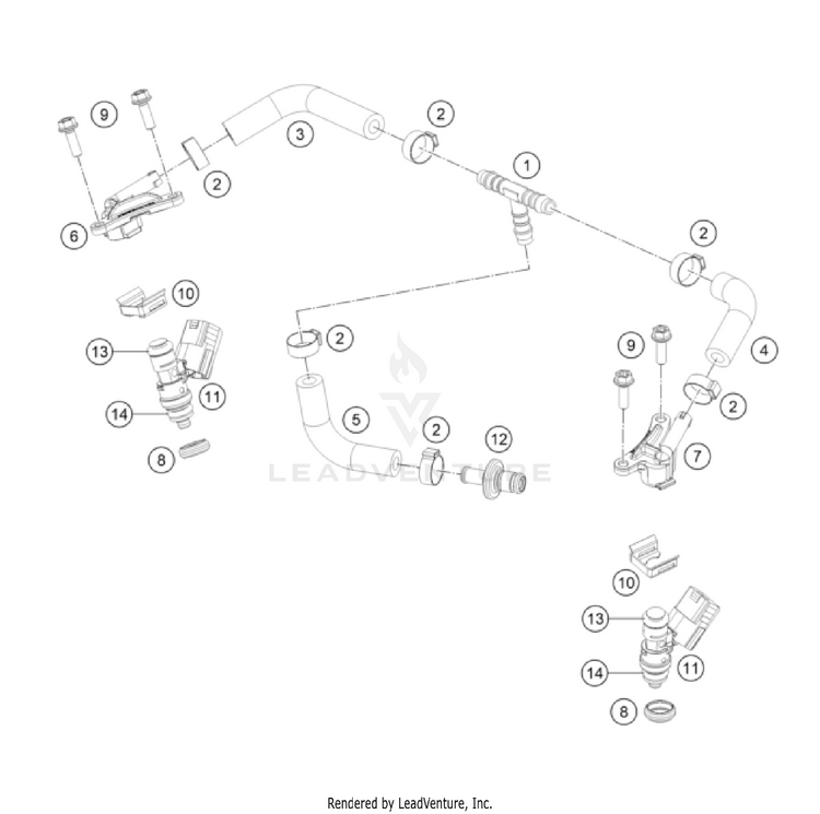 Fuel Distributor 300 XC Engine - 2023 Schematic