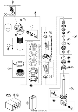 Shock Absorber Disassembled Schematic