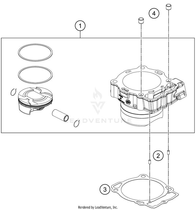 Cylinder 450 SX-F FACTORY EDITION ENGINE - 2019 Schematic
