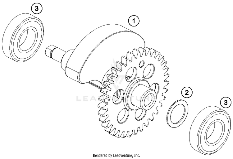 Balancer Shaft 690 ENDURO R Engine - 2016 Schematic