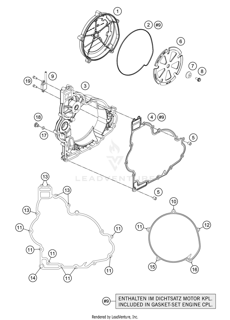 Clutch Cover 1290 SUPER ADVENTURE R ENGINE - 2019 Schematic