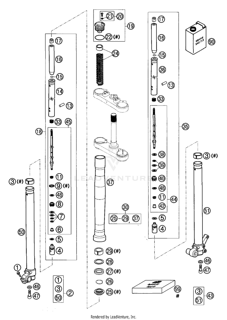 Fork Legs Marzocchi Schematic