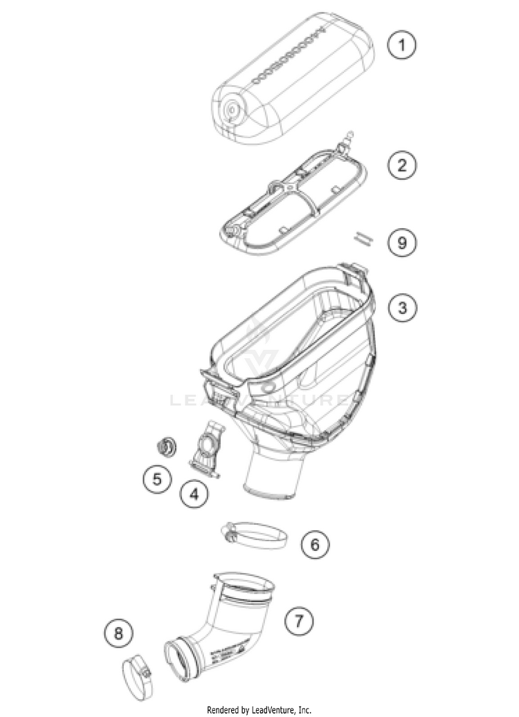 Air Filter 50 SX FACTORY EDITION CHASSIS - 2024 Schematic