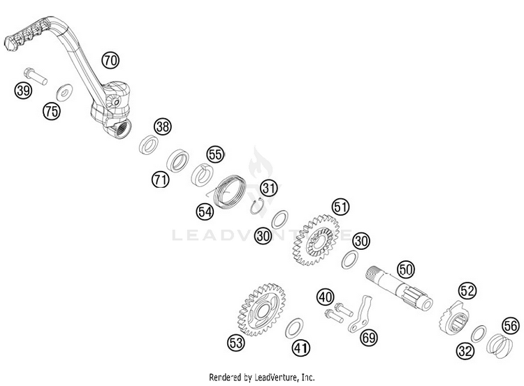 Kick Starter 150 SX Engine - 2012 Schematic