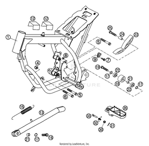 Frame, Side Stand Schematic