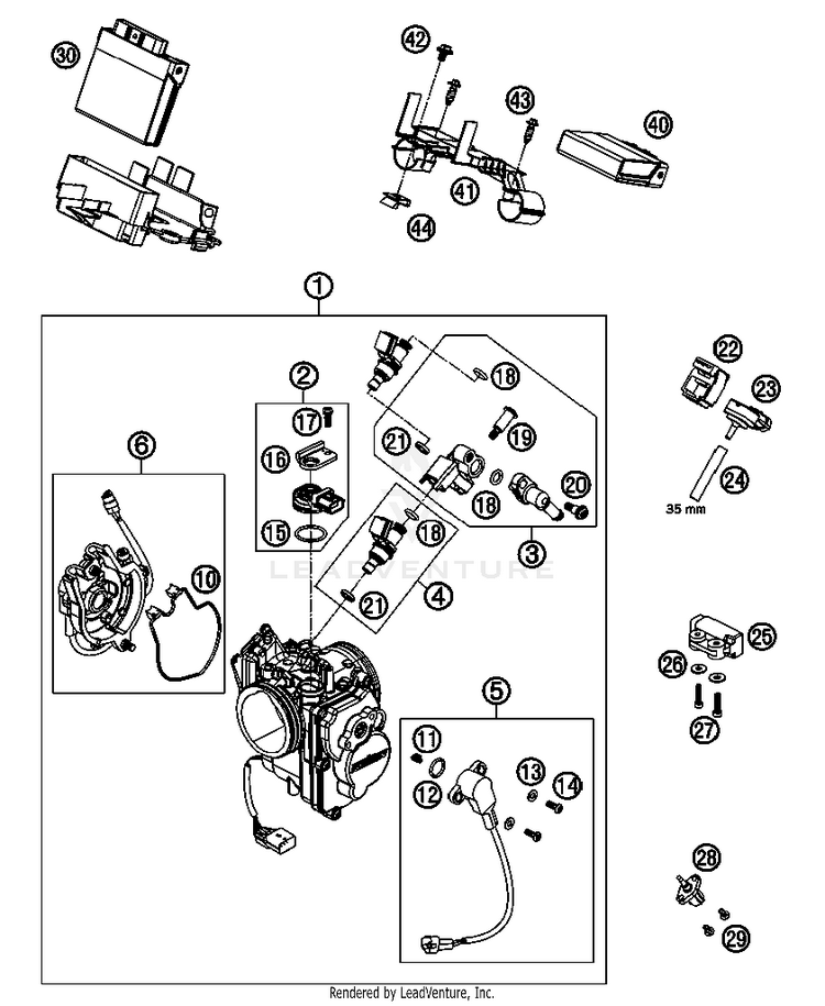 Throttle Body 690 LC4 Engine - 2007 Schematic
