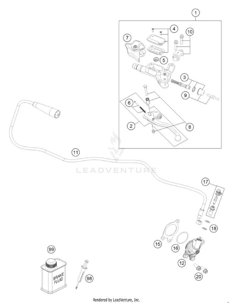 Clutch Control 250 SX-F ENGINE - 2025 Schematic