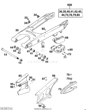 Swingarm, Chain Guard Schematic