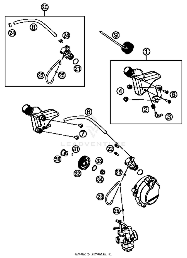 Lubricating System 50 SX MINI ENGINE - 2018 Schematic