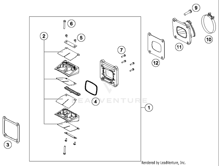Reed Case 250 SX ENGINE - 2017 Schematic