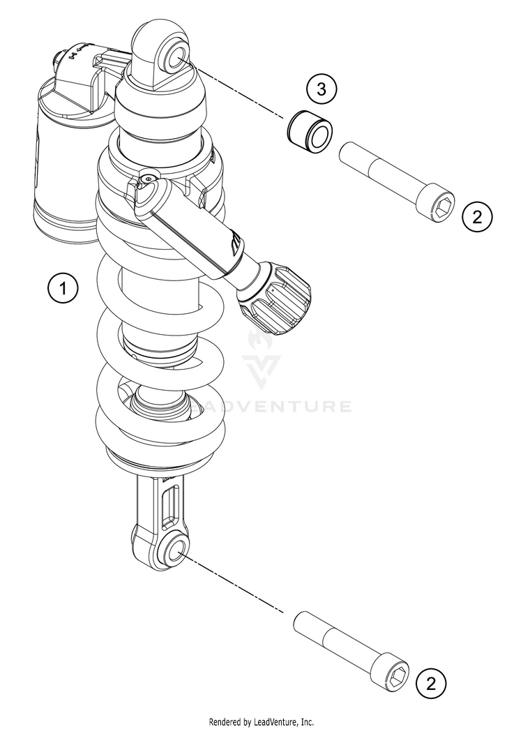 Shock Absorber 1290 SUPER ADVENTURE R CHASSIS - 2019 Schematic