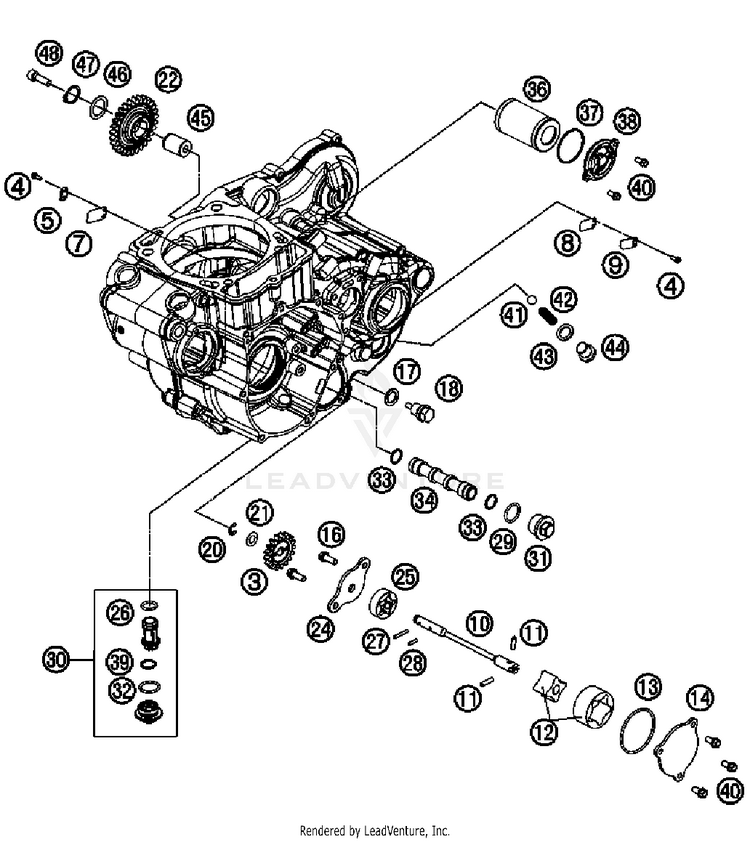 Lubricating System 450 SX-F FACT. REPL. USA Engine - 2012 Schematic