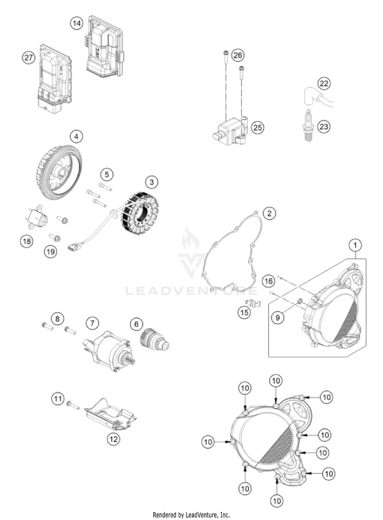 Ignition System 250 XC-W ENGINE - 2026 Schematic