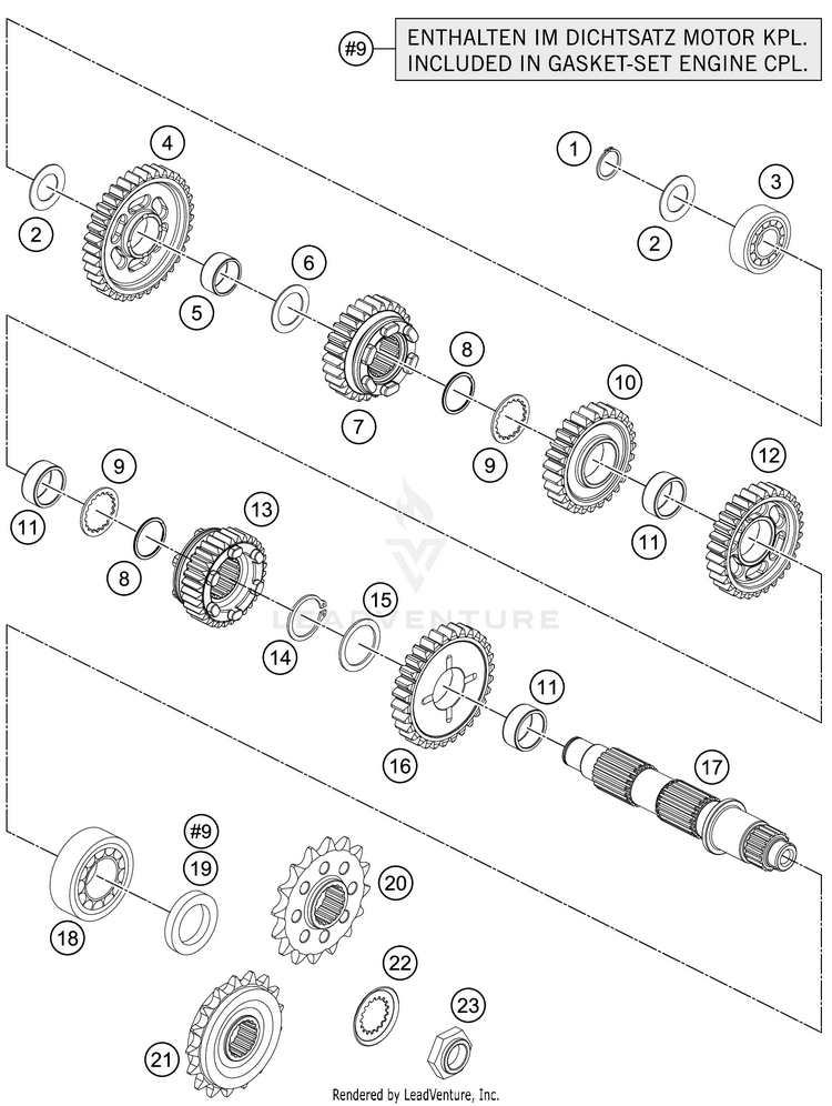 Transmission Ii - Countershaft 1290 SUPER ADVENTURE R ENGINE - 2020 Schematic