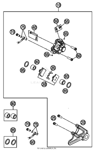 Brake Caliper Rear Schematic