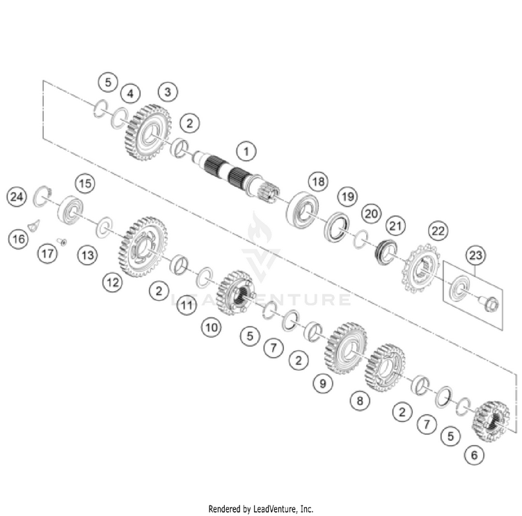 Transmission Ii - Countershaft 300 XC ENGINE - 2025 Schematic