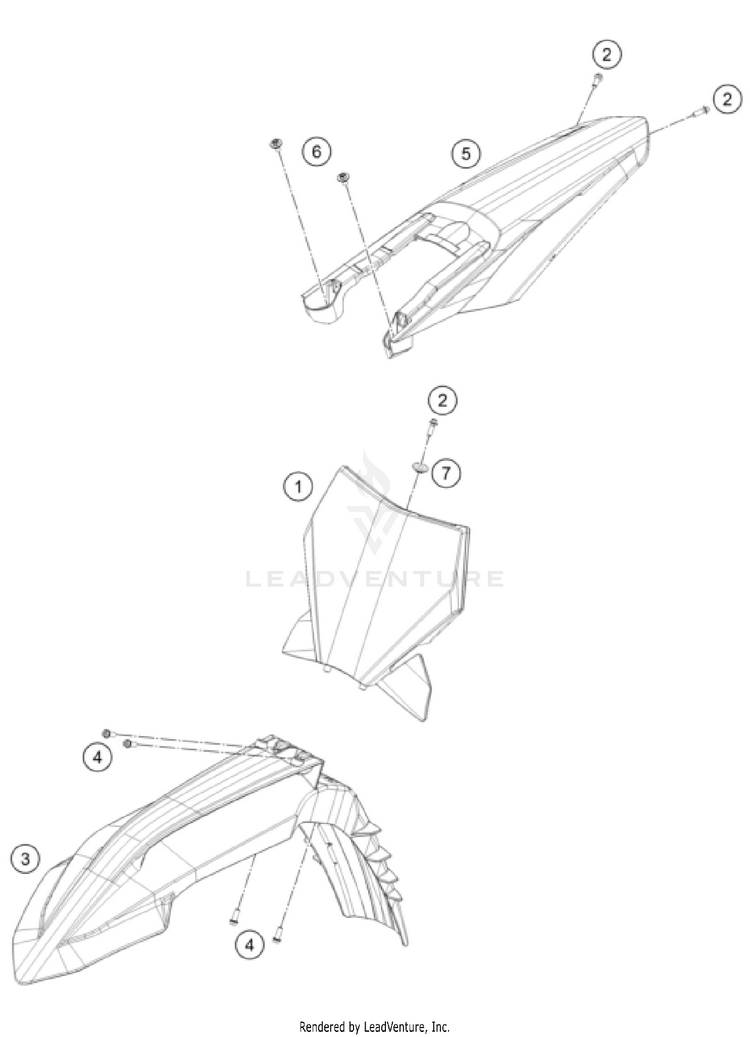 Mask, Fenders 350 XC-F CHASSIS - 2024 Schematic
