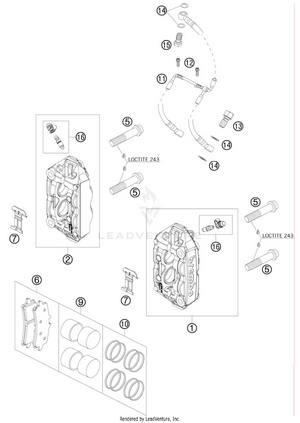Brake Caliper Front Schematic