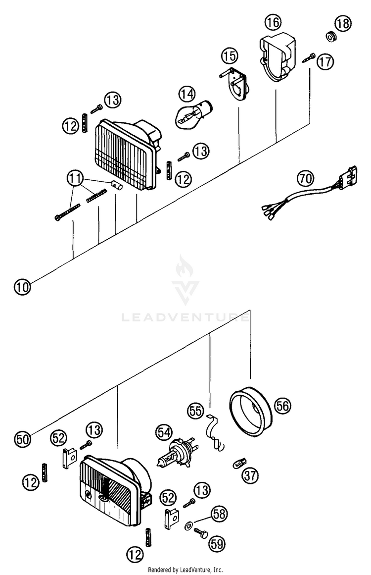 Head Light 300 MXC Chassis - 2003 Schematic