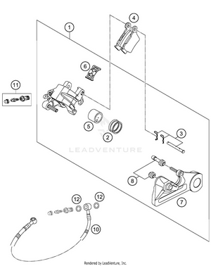 Rear Brake Caliper Schematic