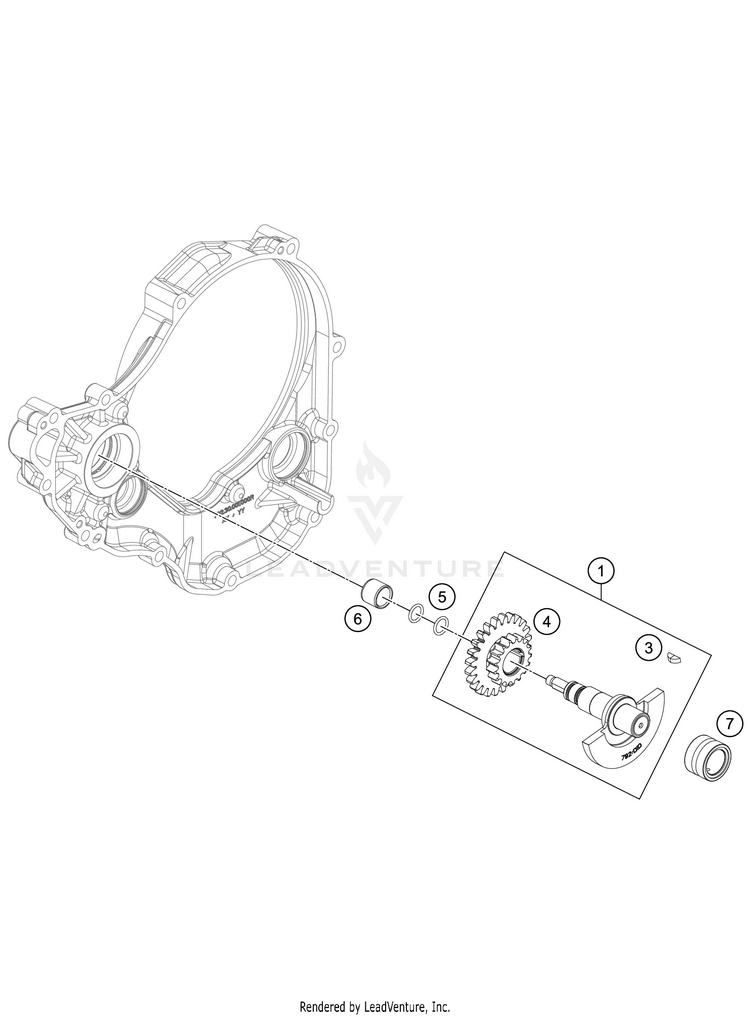Balancer Shaft 350 SX-F Engine - 2021 Schematic