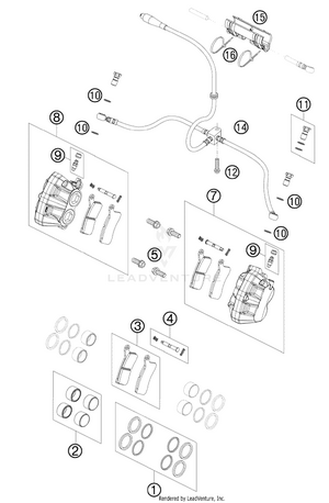 Brake Caliper Front Schematic