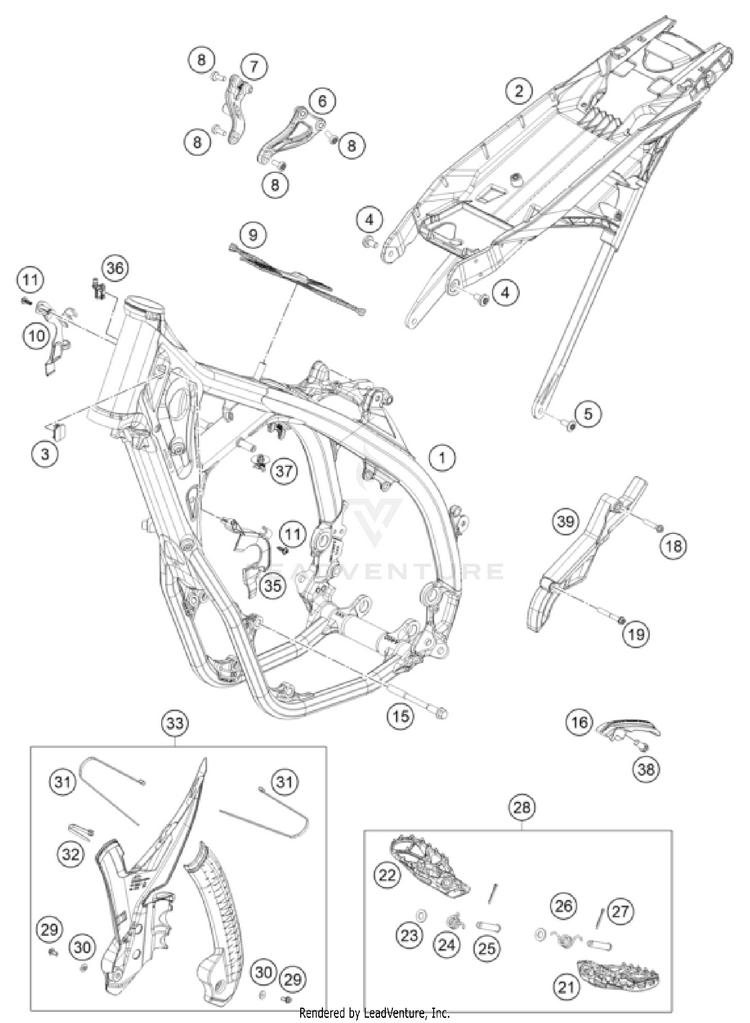 Frame 250 SX-F CHASSIS - 2025 Schematic