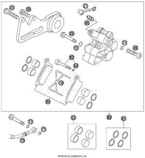 Brake Caliper Rear Schematic