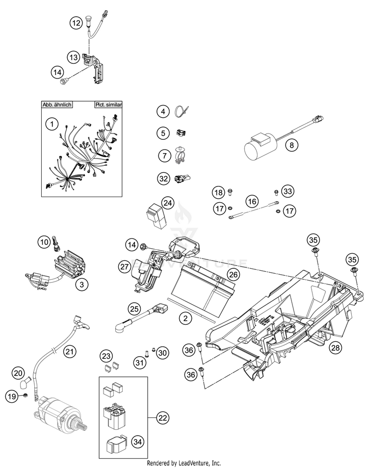 Wiring Harness 350 SX-F CHASSIS - 2020 Schematic