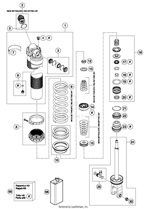 Shock Absorber Disassembled Schematic