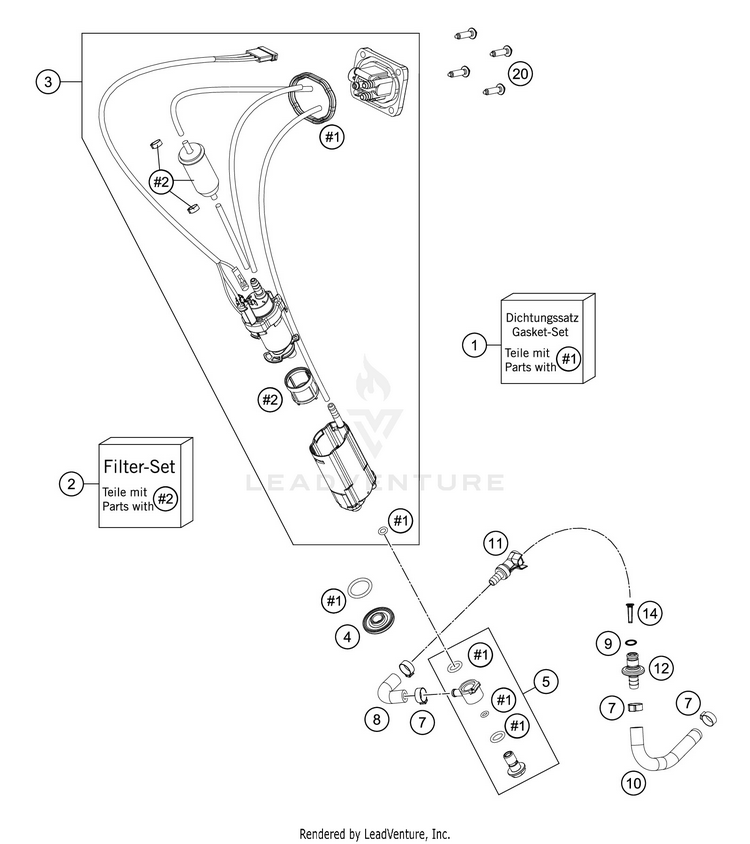 Fuel Pump 250 XC TPI CHASSIS - 2020 Schematic