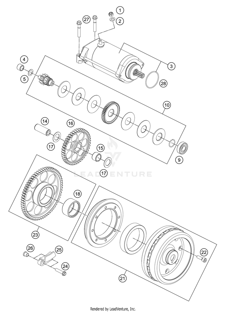 Electric Starter 1290 SUPER ADVENTURE R ENGINE - 2019 Schematic